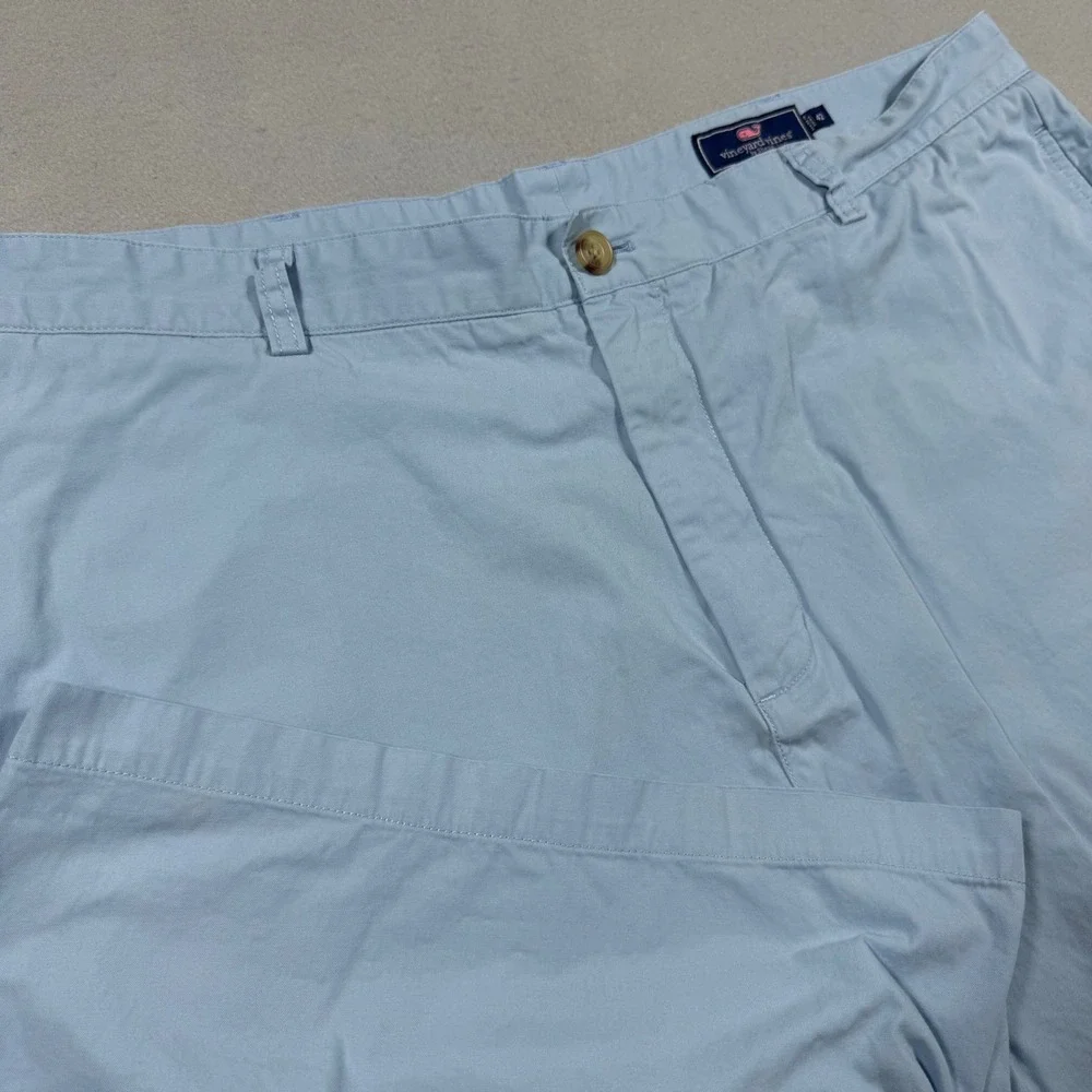 Vineyard‎ Vines Mens Breaker Shorts Light Blue Cotton Chino Size 42